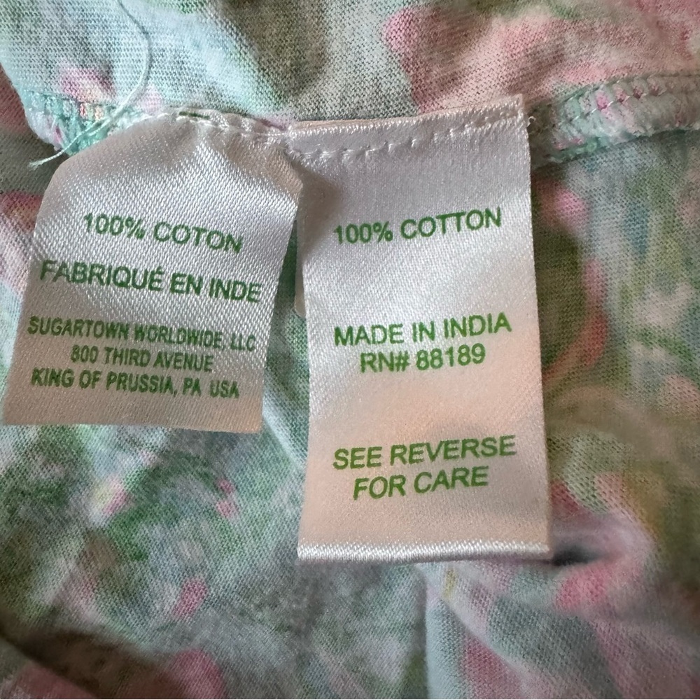 Lilly Pulitzer Girls L 8-10 Brynn Dress Tiered Pink Green Ruffle Sleeve Kids - Picture 4 of 7